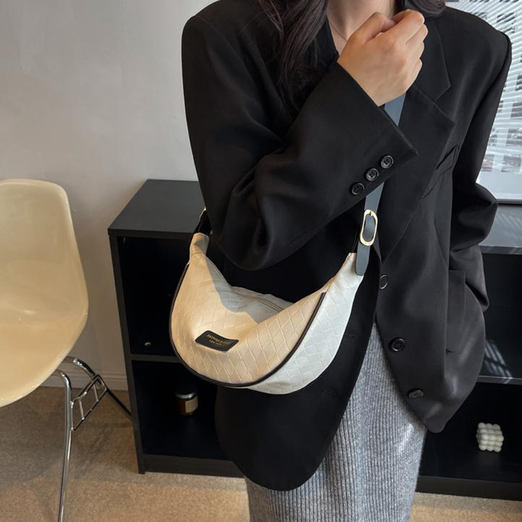 Túi xách nữ đeo chéo da mềm thời trang Bag.thanhthu dáng thuyền kẻ ô siêu xinh 756