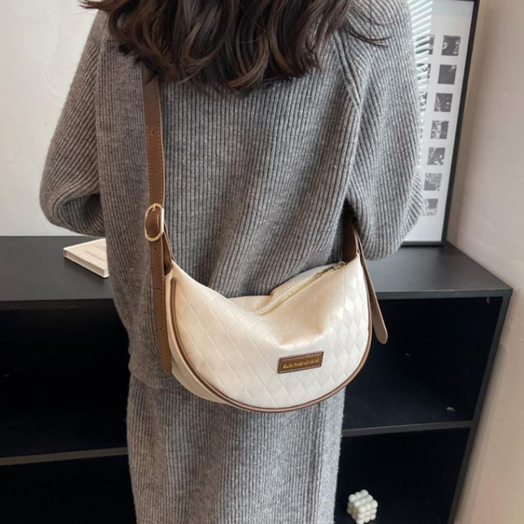 Túi xách nữ đeo chéo da mềm thời trang Bag.thanhthu dáng thuyền kẻ ô siêu xinh 756