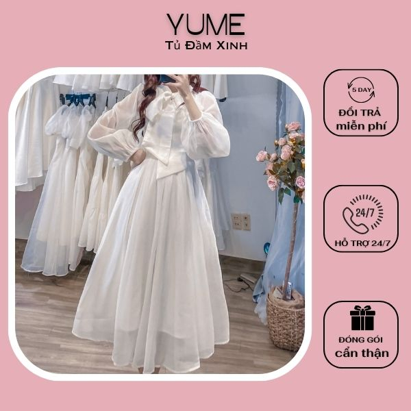 Đầm Tiểu Thư Tay Phồng Cho Nàng Dự Tiệc - YUME Y0080