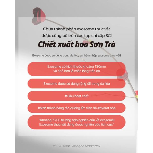 Mặt Nạ Collagen và Exosome RE:TRI