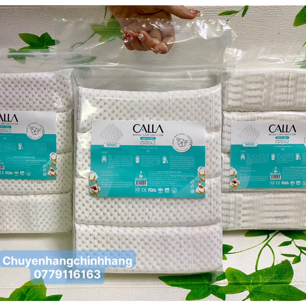 Bông Tẩy Trang Bạch Tuyết Hạt Massage Merilynn Gói 500g