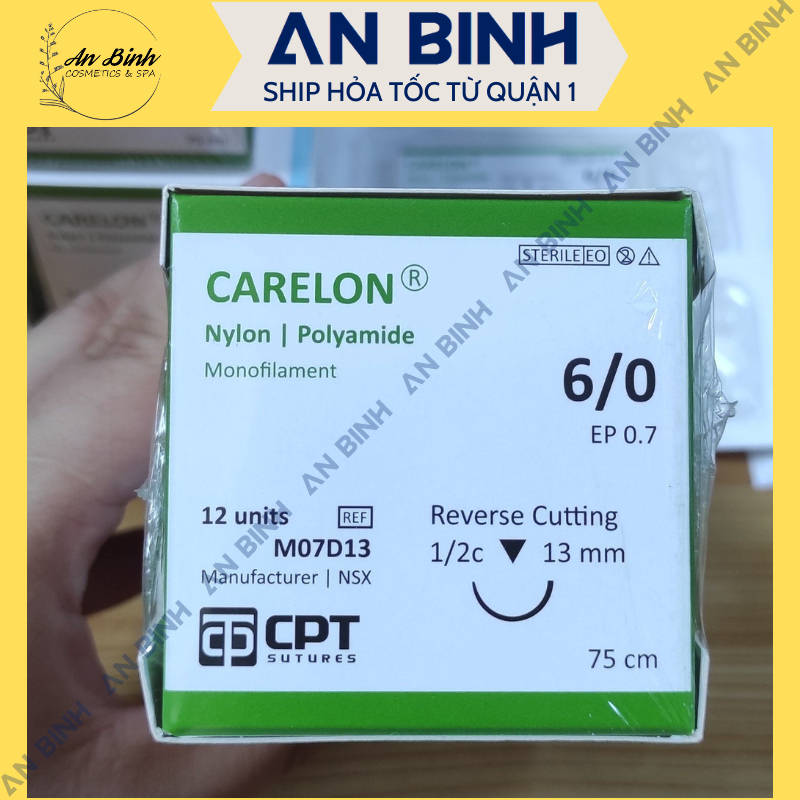 (Q1-HCM) Chỉ Phẫu Thuật Không Tiêu CARELON - Chỉ Nylon Carelon, Chỉ Phẫu Thuật Nylon CPT (Lẻ 1 Tép)