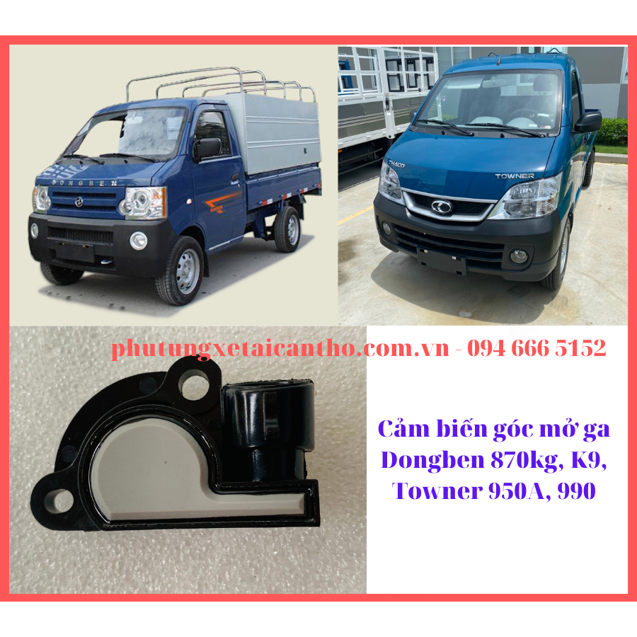 Cảm biến góc mở ga xe Towner 950A, 990, Dongben 870kg, K9, Vinaxuki- Hàng loại tốt