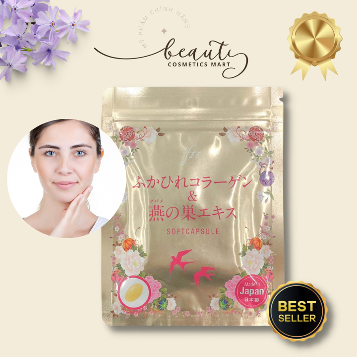 Viên Uống Collagen Yến Tươi Koharu Collagen Nhật Bản - Collagen Chiết Xuất TỔ YẾN Và SỤN MŨI CÁ HỒI 30 Viên
