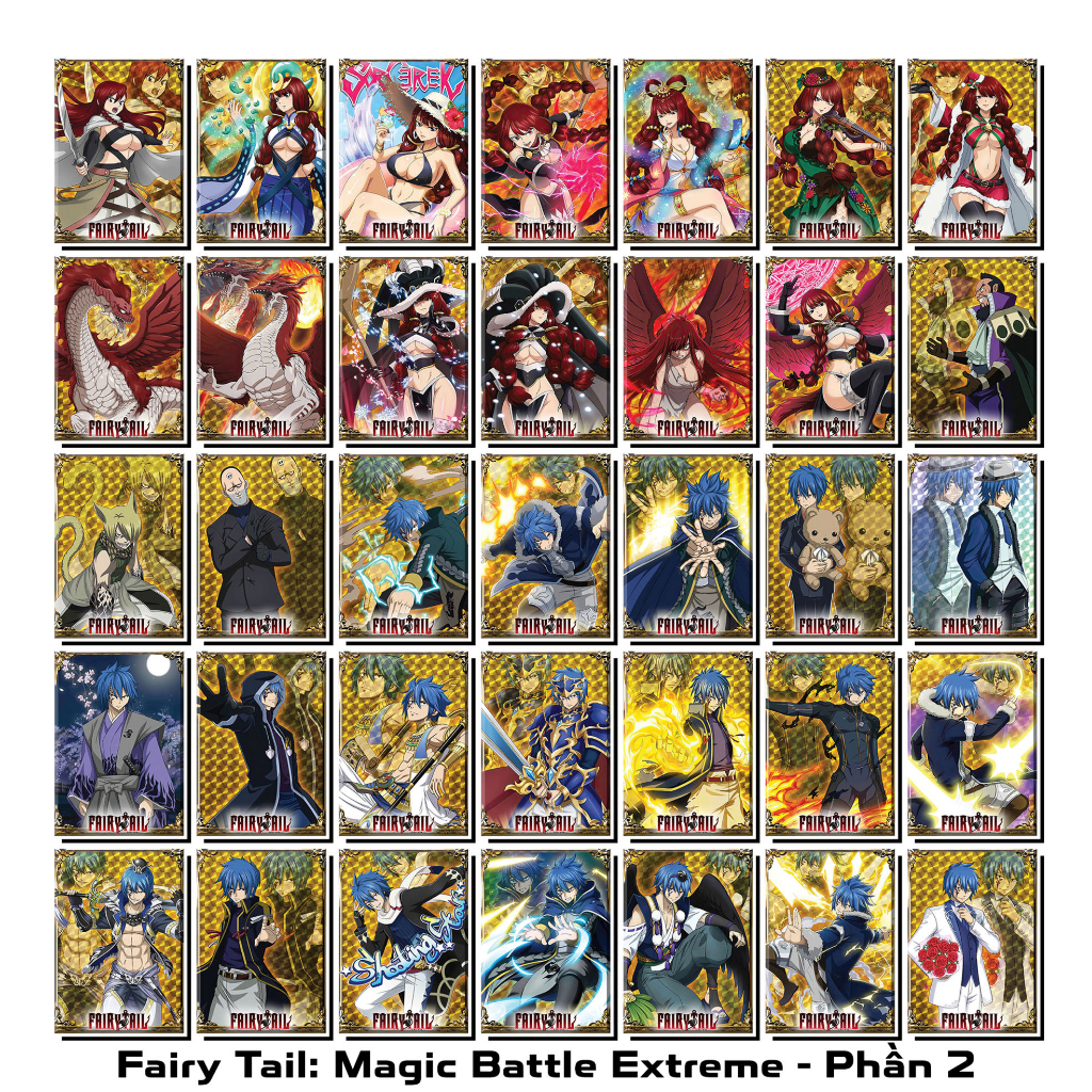 [Độc Quyền Phản Quang 7 Màu] Thẻ Bài Fairy Tail: Magic Battle Extreme - Phần 2 - Khổ 6.3 cm x 9 cm