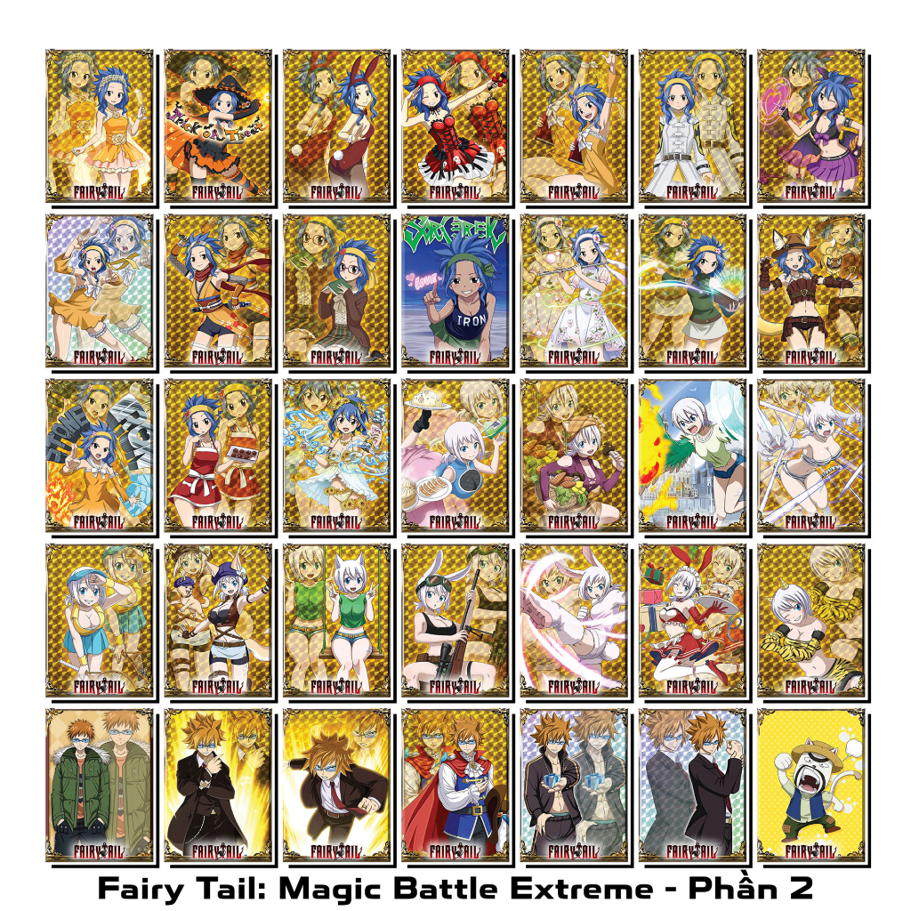 [Độc Quyền Phản Quang 7 Màu] Thẻ Bài Fairy Tail: Magic Battle Extreme - Phần 2 - Khổ 6.3 cm x 9 cm