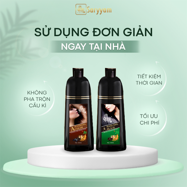 Số 1 Nhật Bản - Combo 2 dầu gội nâu - Dầu gội phủ bạc Sin hair 500ml phủ nhanh trong 15 phút