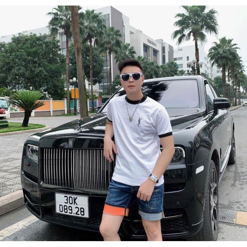 Áo phông cộc tay nam nữ hai mầu trắng đen có hoạ tiết đơn giản, Áo phông đơn đôi thời trang phong cách giới trẻ
