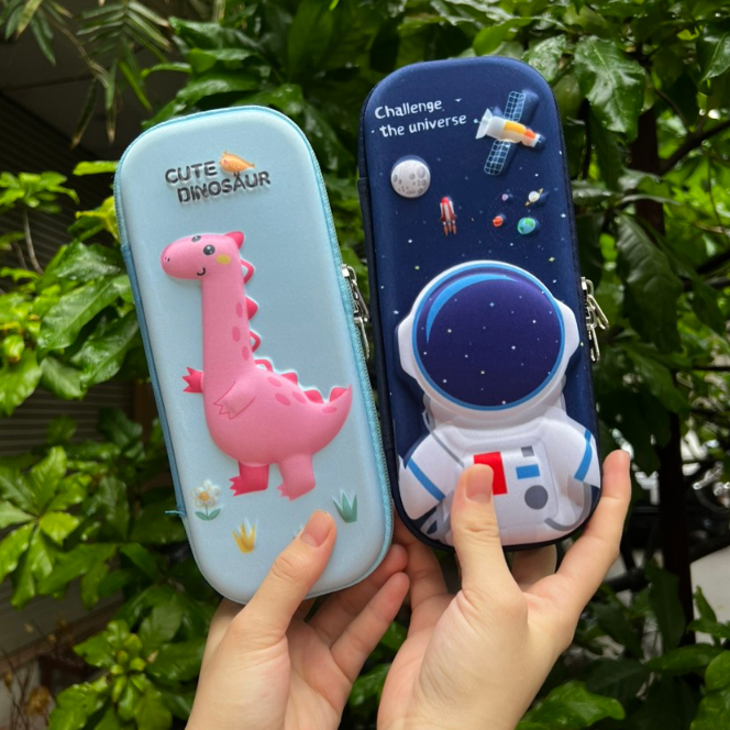 Hộp đựng bút 3D hoạt hình 2 ngăn cho bé trai và bé gái có nhiều mẫu lựa chọn