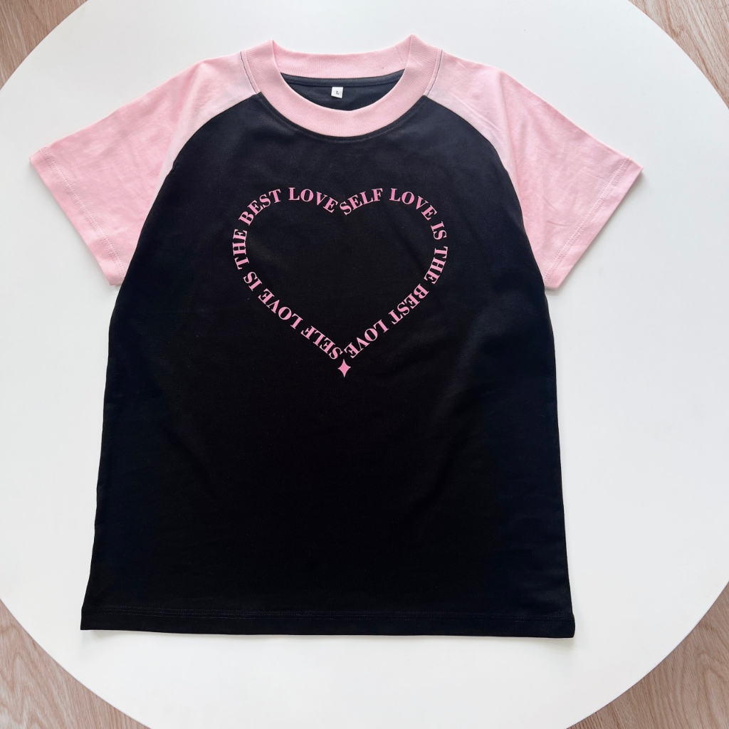 Áo thun Croptop Baby tee phối màu- Áo form nữ năng động chất liệu thun cotton 100% co giãn 2 chiều đen hồng BLACKPINK