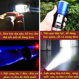 Đèn soi phao 4 màu 3 chế độ cao cấp