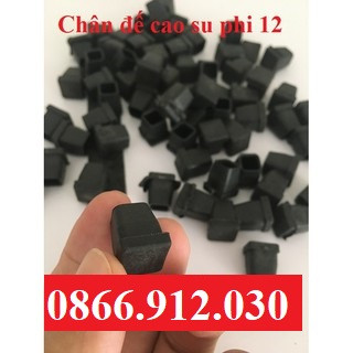 Bộ 50 chiếc chân đế, chụp, núm, nút  cao su bịt chân bàn ghế, hộp vuông 12x12_bịt trong