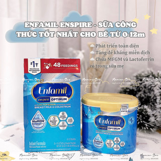 Sữa Efamil Enspride Hàng Air Mỹ, Chính Hãng/Hộp Nhựa 581g