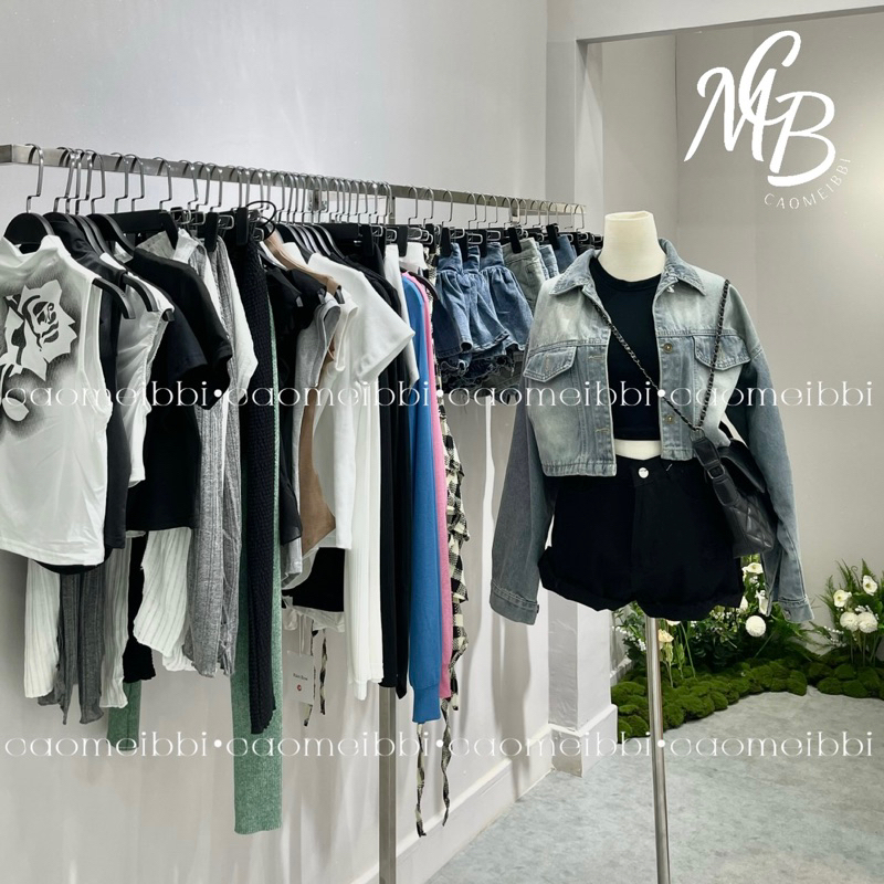 CAOMEIBBI - ÁO KHOÁC JEANS DÁNG NGẮN TAY DÀI. | BigBuy360 - bigbuy360.vn