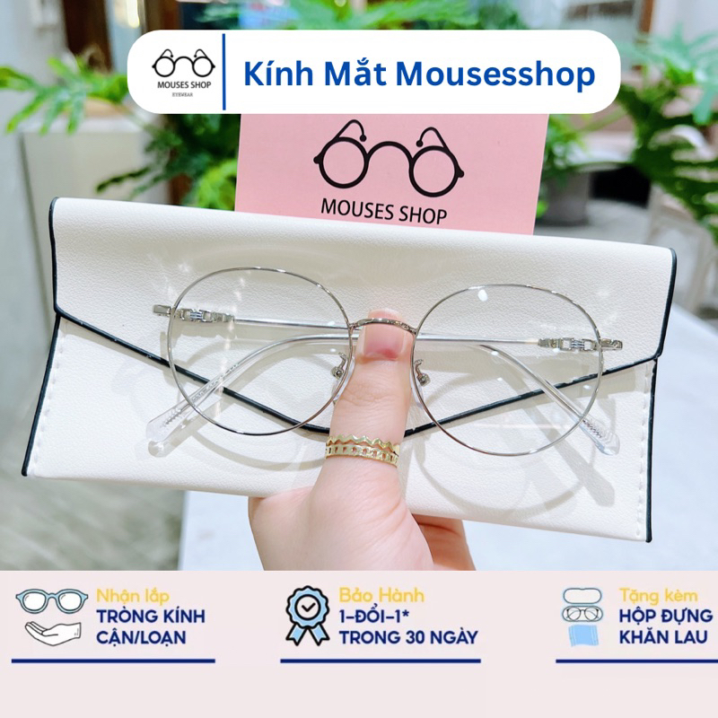 kính mắt tròn gọng kim loại thời trang Mousesshop mã 2230