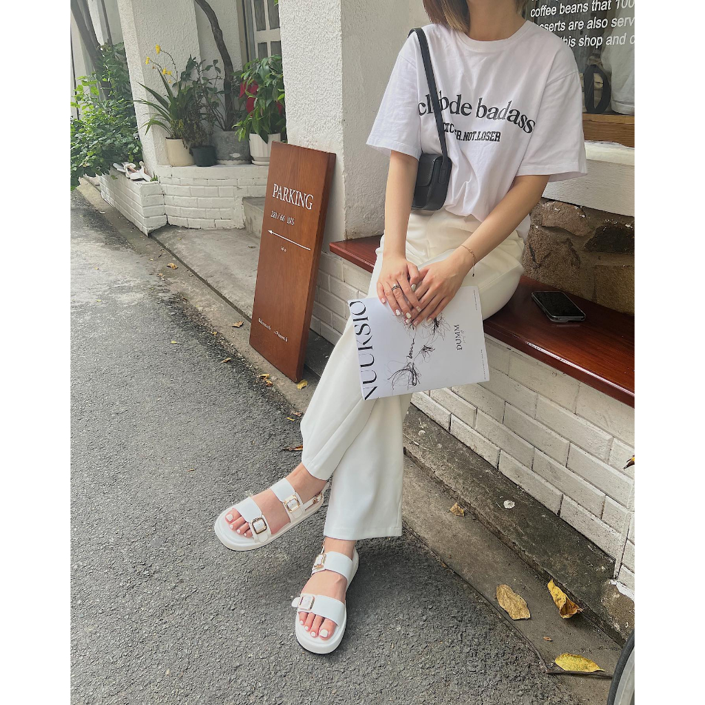 SANDAL NAGASHOES HAI QUAI NGANG PHỐI KHÓA 2P NAS214