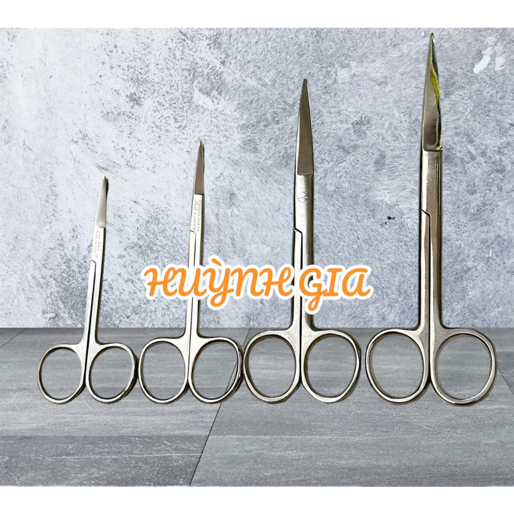 Kéo Y Tế Đầu Cong Si Bóng Cao Cấp 10 12 14 16cm