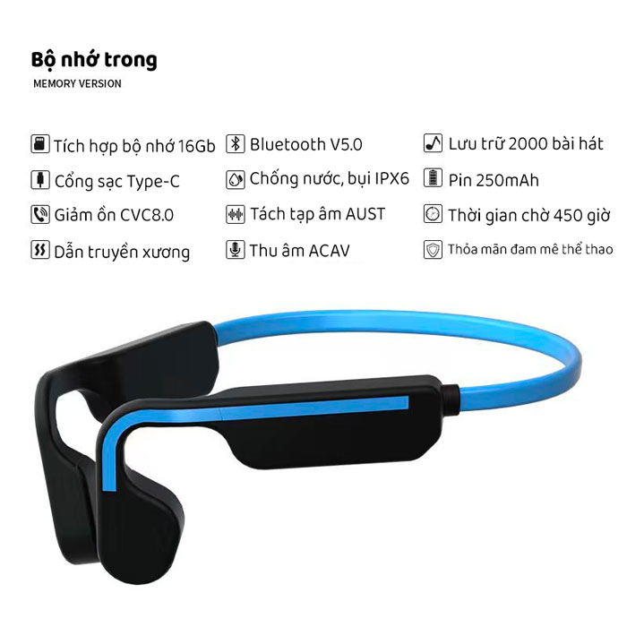 Tai nghe dẫn truyền xương G11 bộ nhớ 16Gb