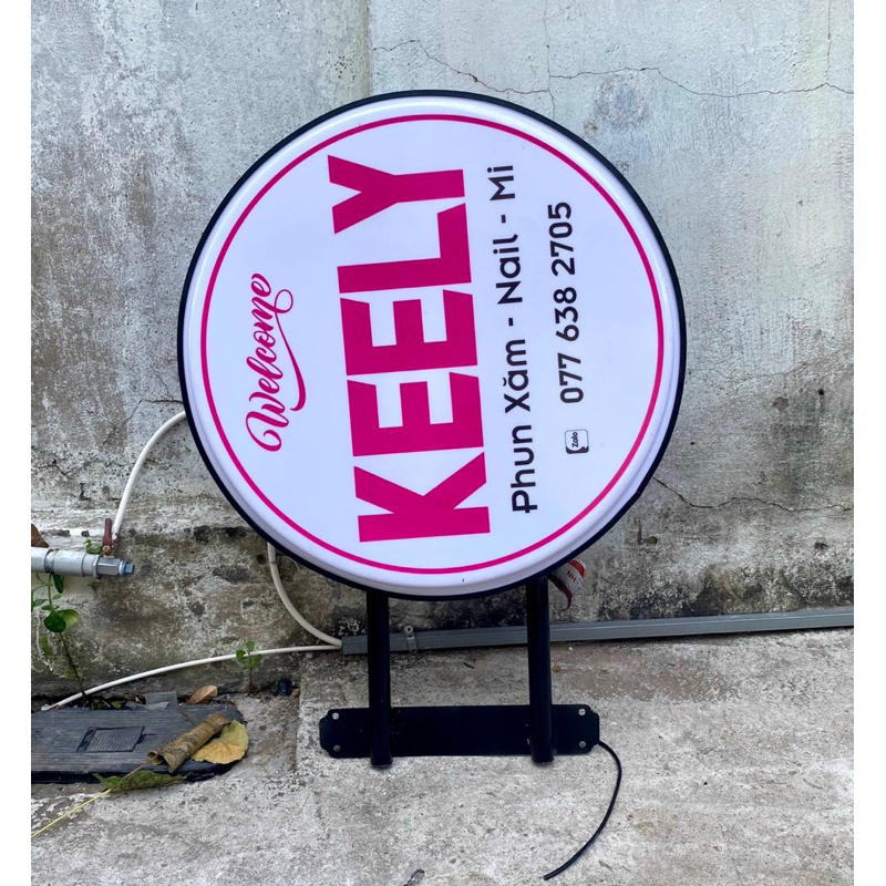 Hộp đèn mica hút nổi tròn 60 cm phôi trắng poly