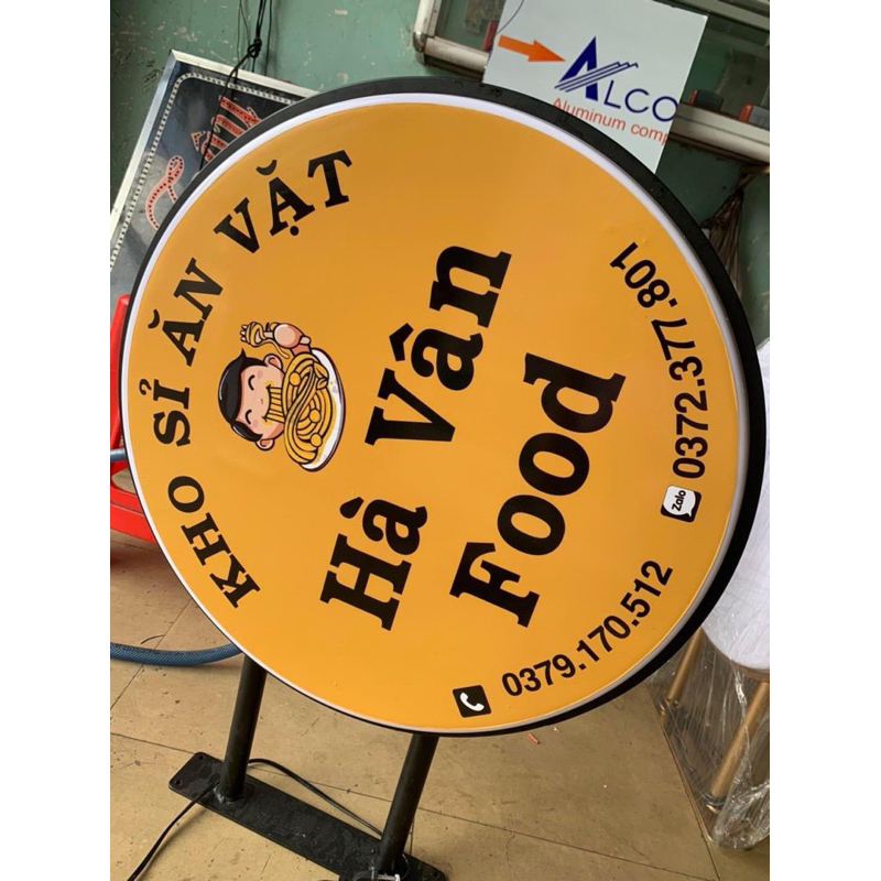 Hộp đèn mica hút nổi tròn 60 cm phôi trắng poly