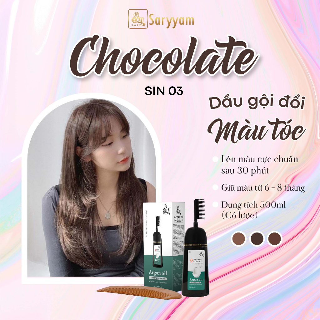 Dầu gội đổi màu tóc Socola | Gội là đổi màu | SinHair Việt Nam Official Store