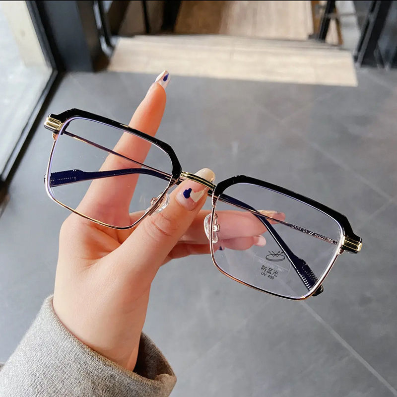 Gọng Kính Cận Nửa Viền Nam Nữ Dáng Vuông Nhiều Màu TAMANHEYEWEAR nhận cắt cận, viễn, loạn