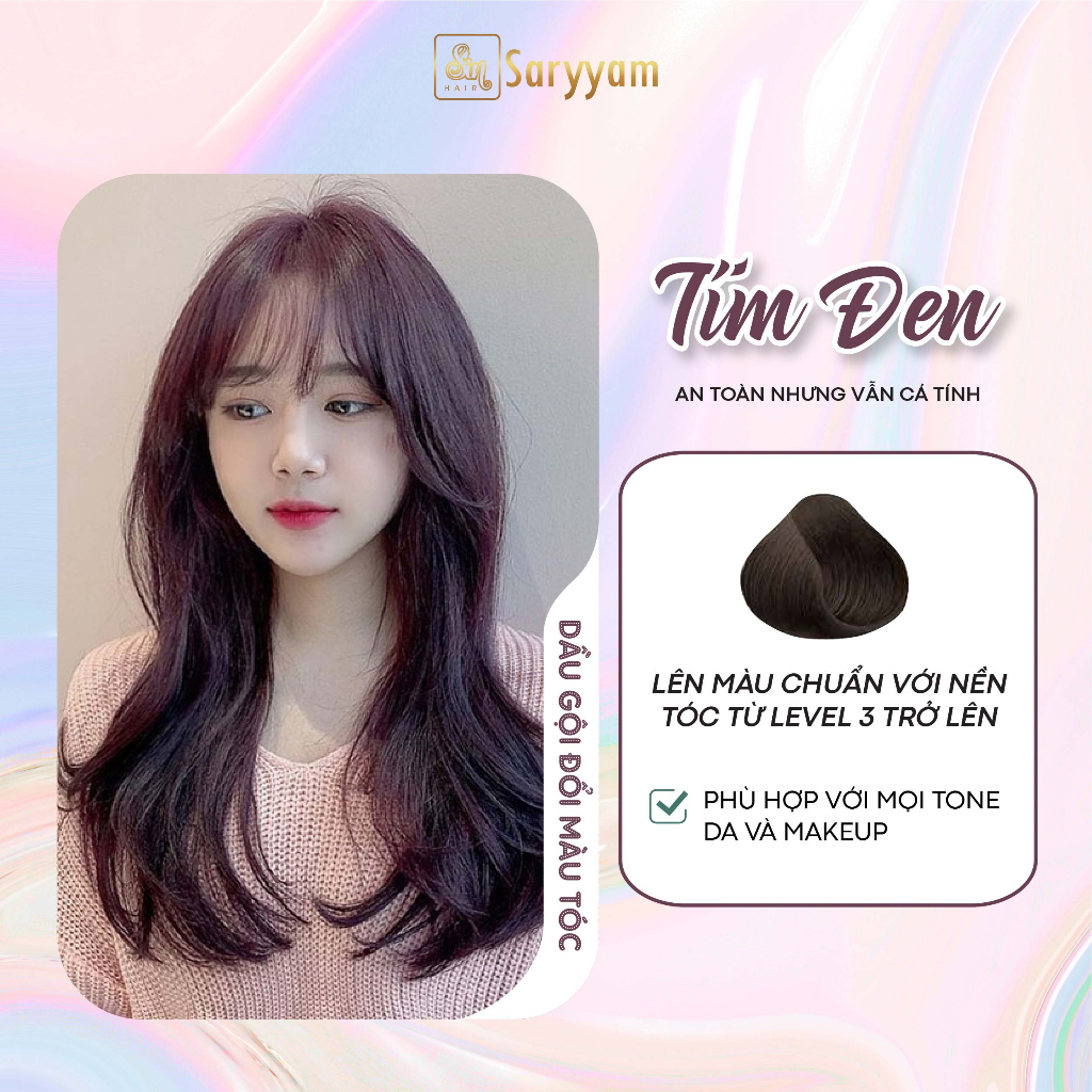 Dầu gội đổi màu tóc TÍM ĐEN | Gội là đổi màu | SinHair Việt Nam Official Store