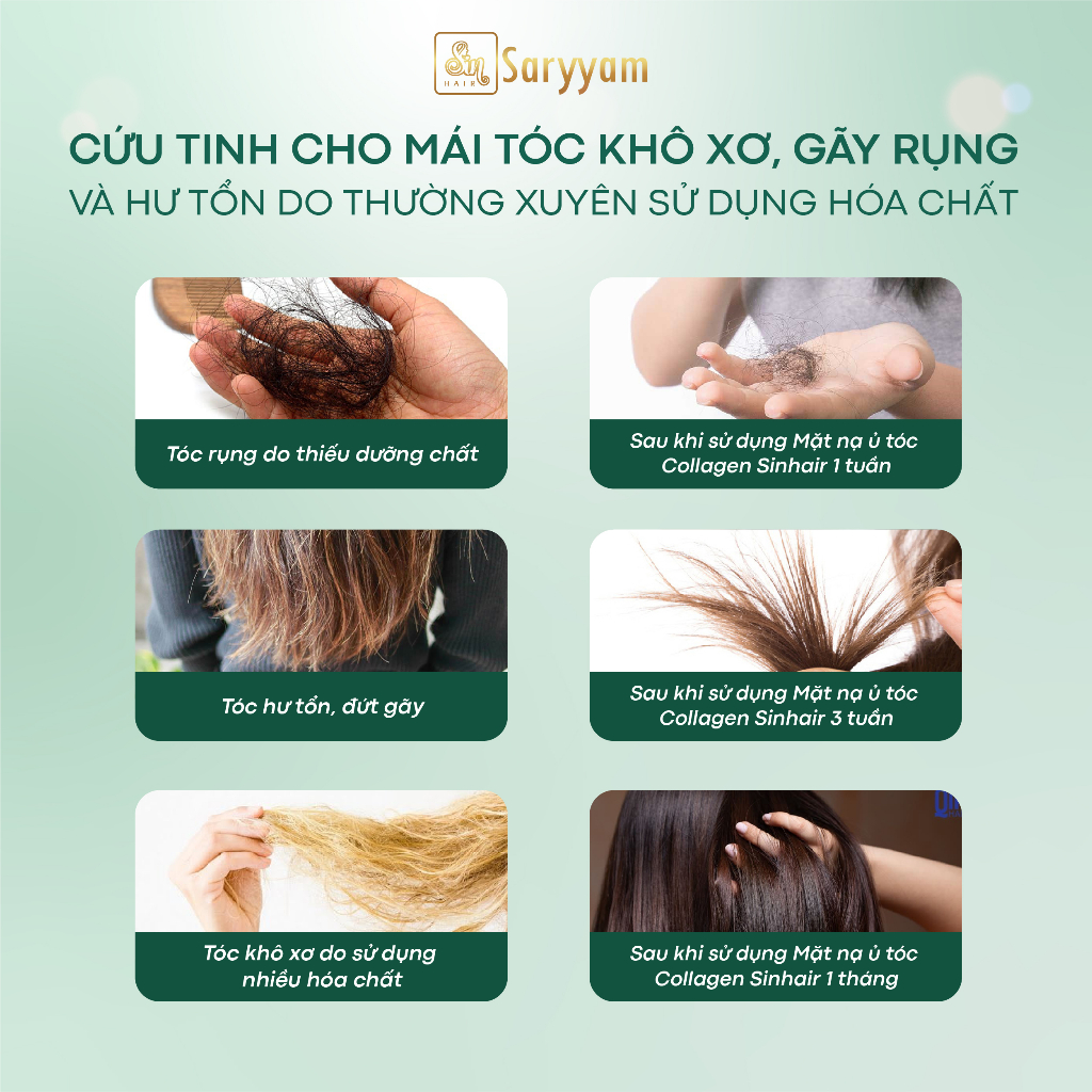 Mặt Nạ Tóc Sin Hair Phục Hồi Chuyên Sâu | Dành cho tóc hư tổn sau khi sử dụng hóa chất Uốn, Ép, Nhuộm