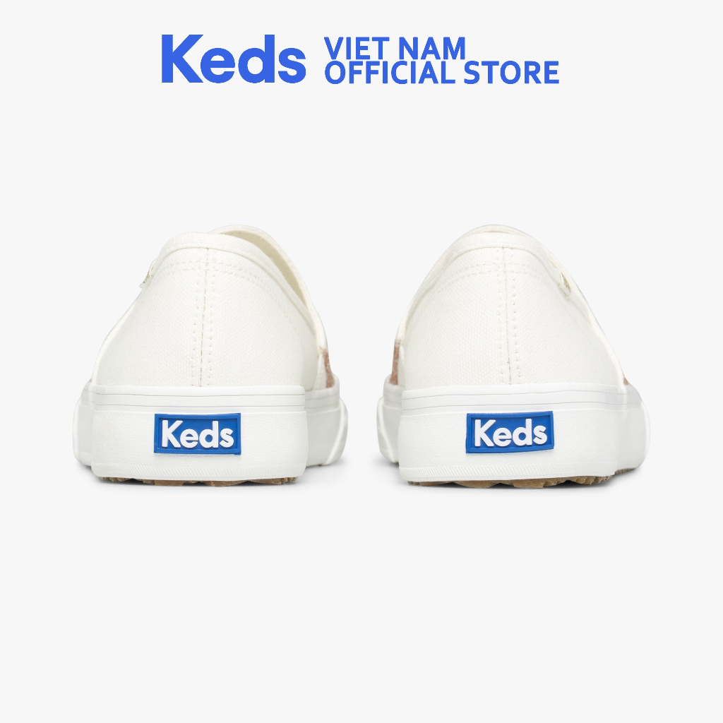 Giày Keds Nữ- Double Decker Wave Glitter Canvas Cream- KD065932