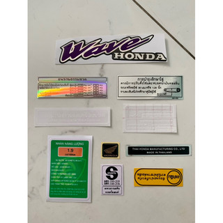 Trọn bộ tem thông số tem nổi dán mặt nạ Wave Thái 110 vip và tem nhãn dán năng lượng xe Wave alpha hàng nhập Thái Lan