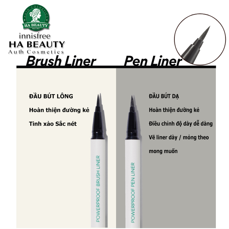Cọ kẻ mắt chống thấm nước innisfree Power Proof Brush Liner 0.6g