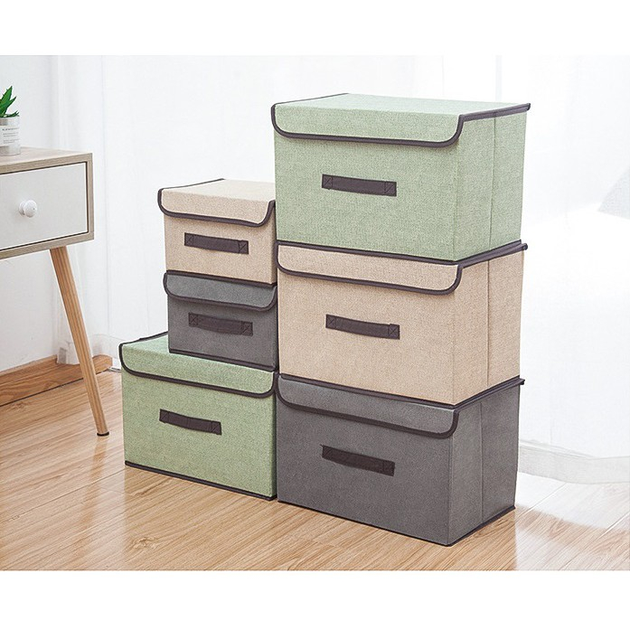 Hộp Vải Đựng Đồ Tiện Lợi  Dễ Gấp Gọn, Thùng Đựng Quần Áo Đa Năng 30054 BEE OFFICE