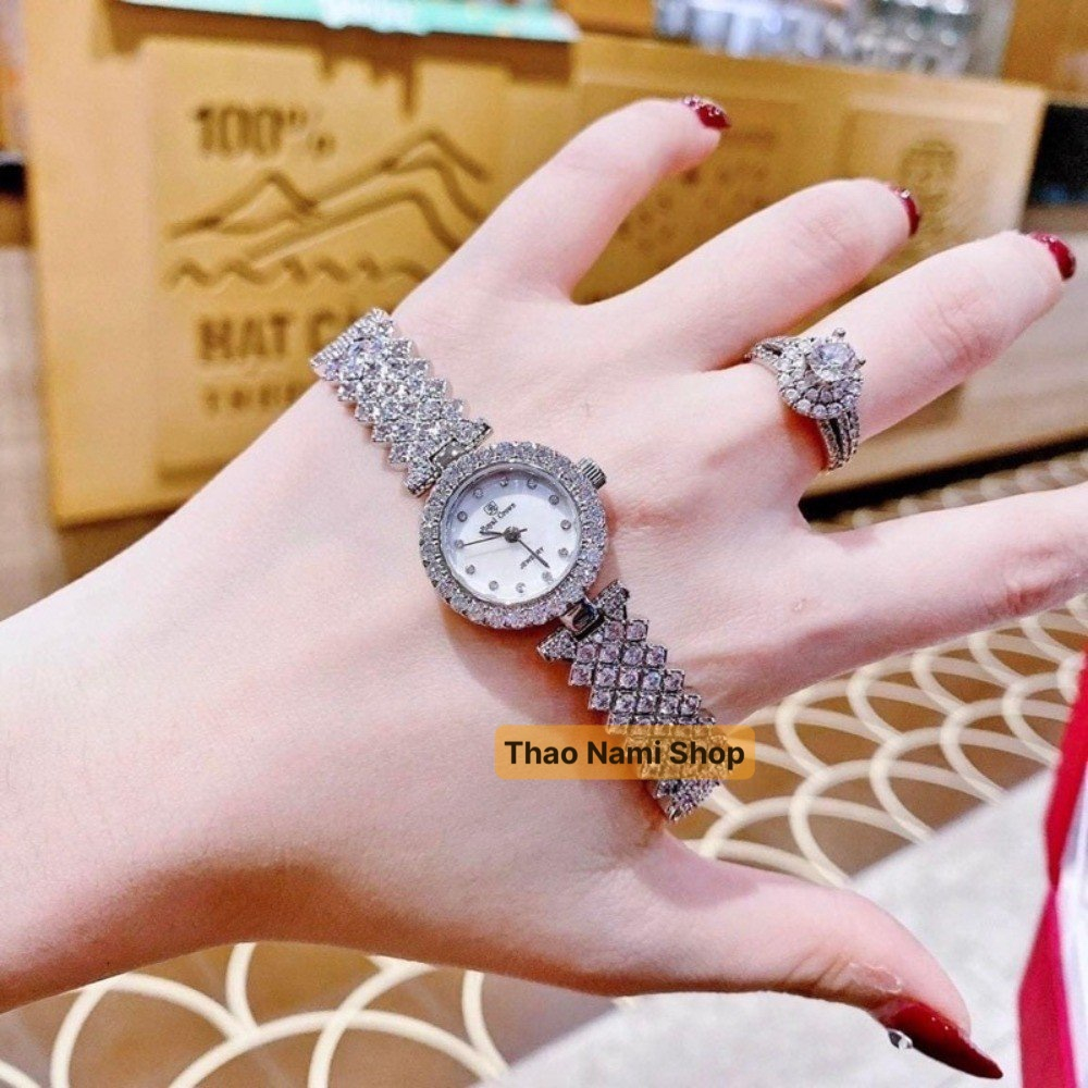 Đồng hồ nữ dây kim loại Royal, đồng hồ nữ kim loại dây lắc mặt nhỏ sz26mm nhẹ nhàng nữ tính siêu xinh -ThaoNami