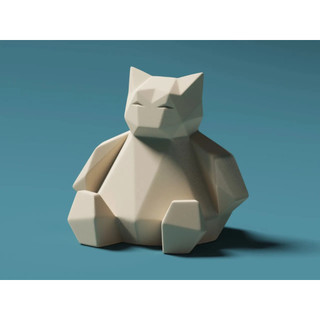 Mẫu in 3d nhựa - low-poly snorlax - ms16
