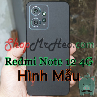 Dán skin mặt sau lưng full viền redmi note 12 4g