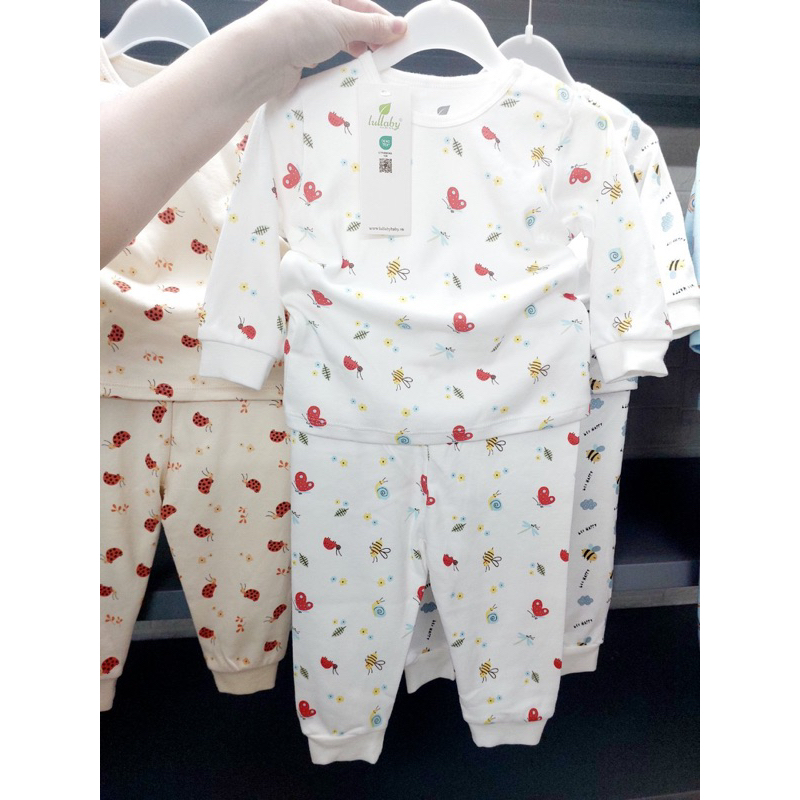 Bộ cài vai dài tay cotton bé trai / bé gái Lullaby NH220V