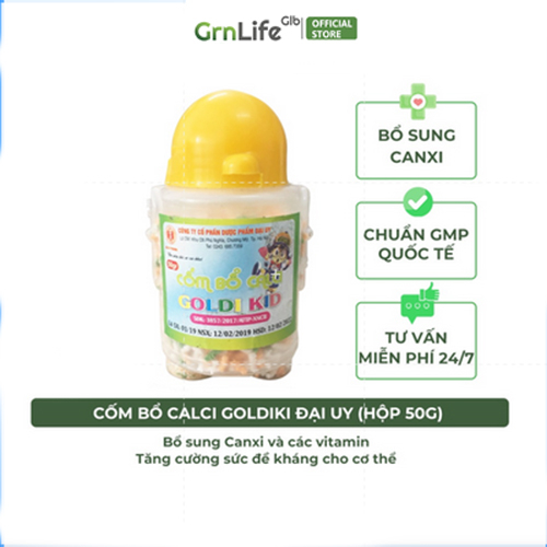 Cốm bổ Canxi, vitamin B Goldikid Đại Uy (50g) - Hỗ trợ trẻ biếng ăn, tăng cường chiều cao, sức đề kháng