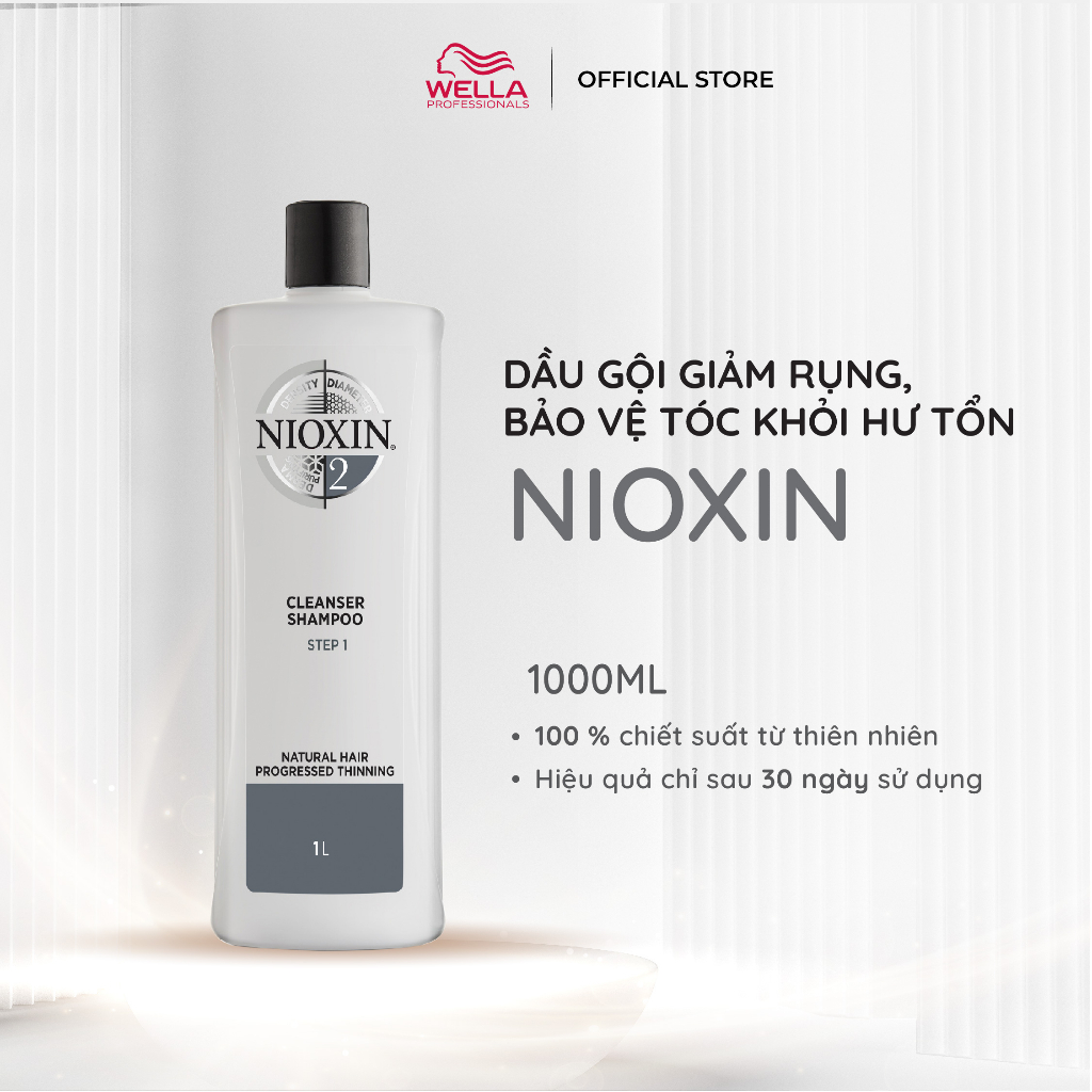 Dầu gội cải thiện tóc thưa rụng hiệu quả sau 30 ngày Nioxin Cleanser Shampoo 300ml/1000ml