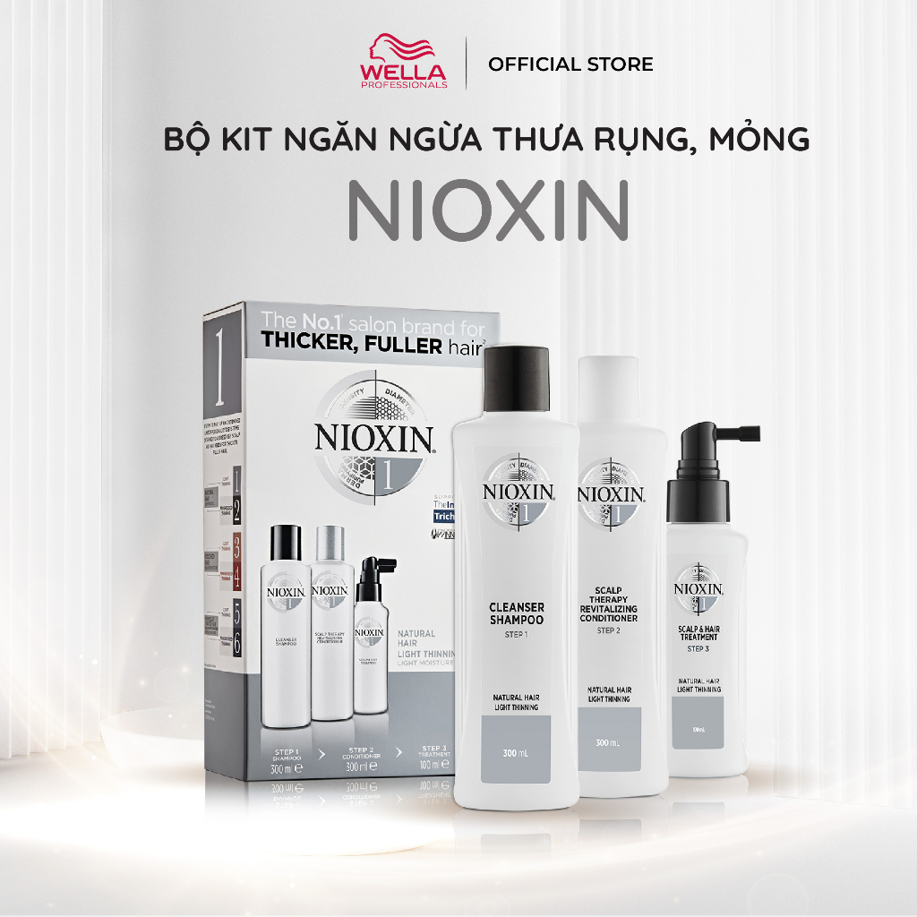 Bộ Kit Chăm sóc tóc rụng và thưa mỏng Bộ NIOXIN phù hợp cho mọi loại tóc 150ml-300ml