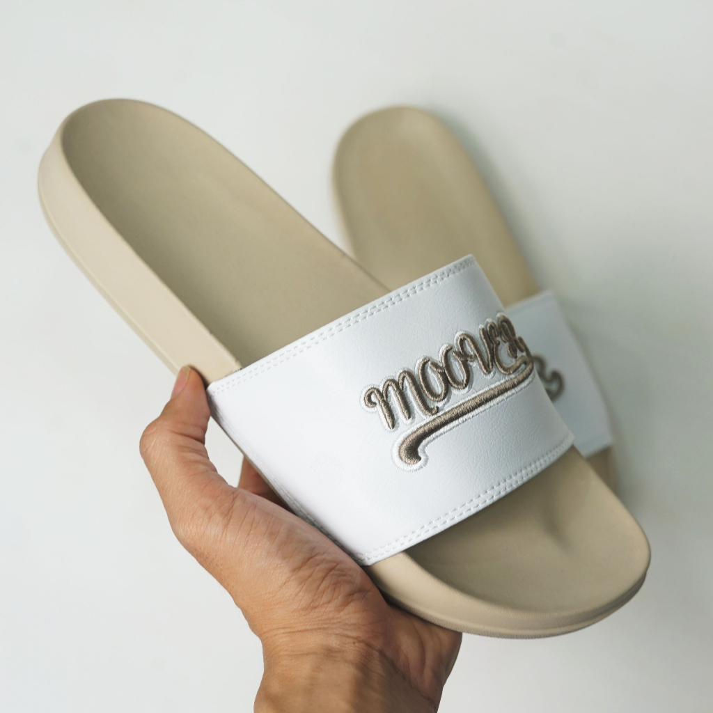 Dép quai ngang MOOVER CÁ TÍNH NAM NỮ THÊU 3D