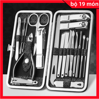 Bộ bấm móng tay đa năng 19 món bằng thép không gỉ - premium manicure set