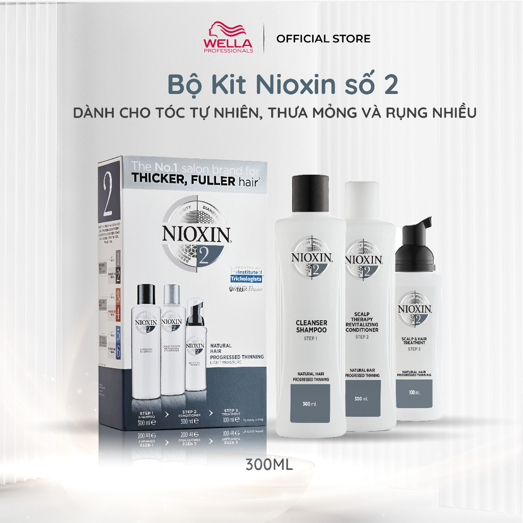 Bộ Kit Chăm sóc tóc rụng và thưa mỏng Bộ NIOXIN phù hợp cho mọi loại tóc 150ml-300ml