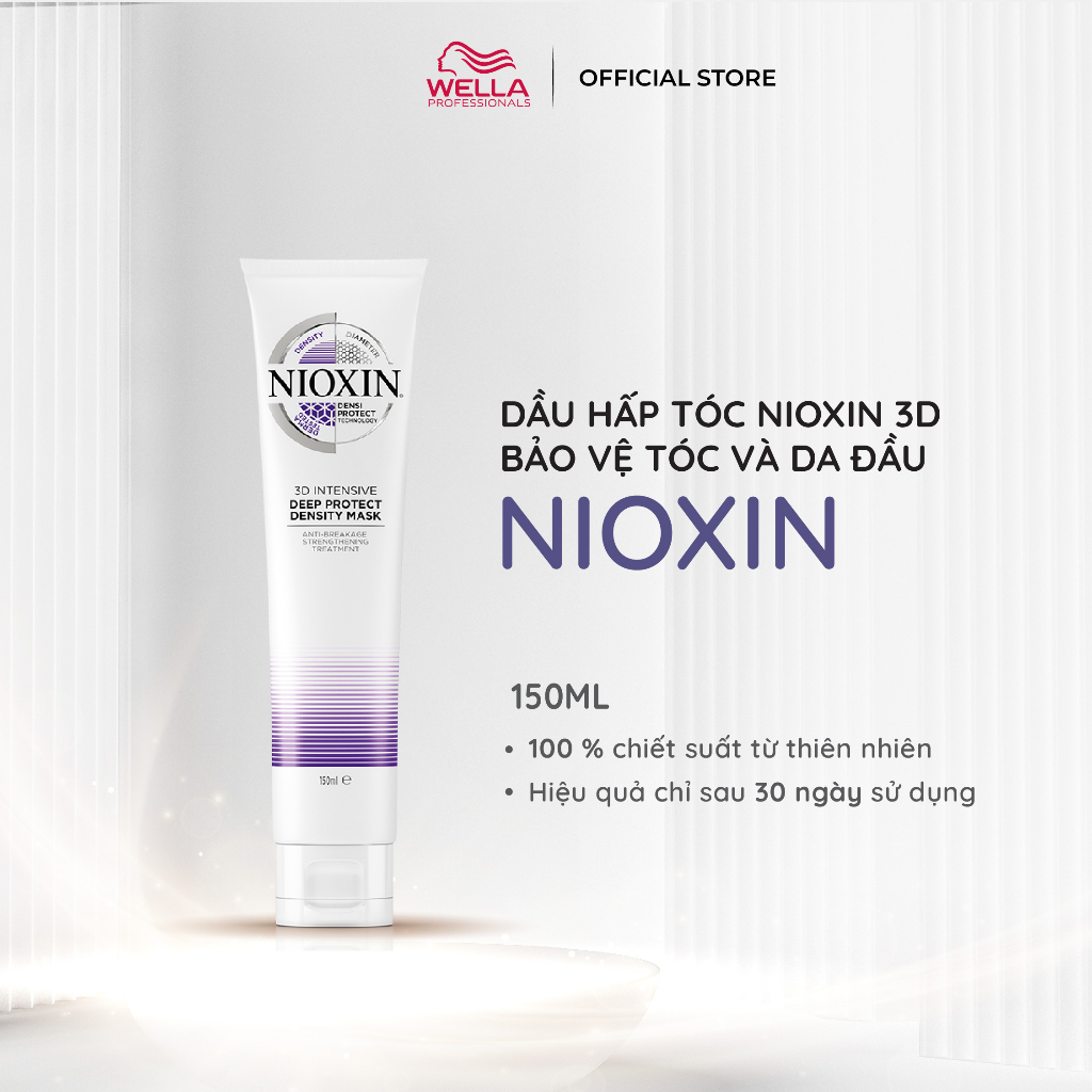 Dầu Hấp Tóc Nioxin 3D Bảo Vệ Tóc Và Da Đầu, Giúp Tóc Vào Nếp Mềm Mượt Intensive Deep Protect Density Mask 150ml/500ml