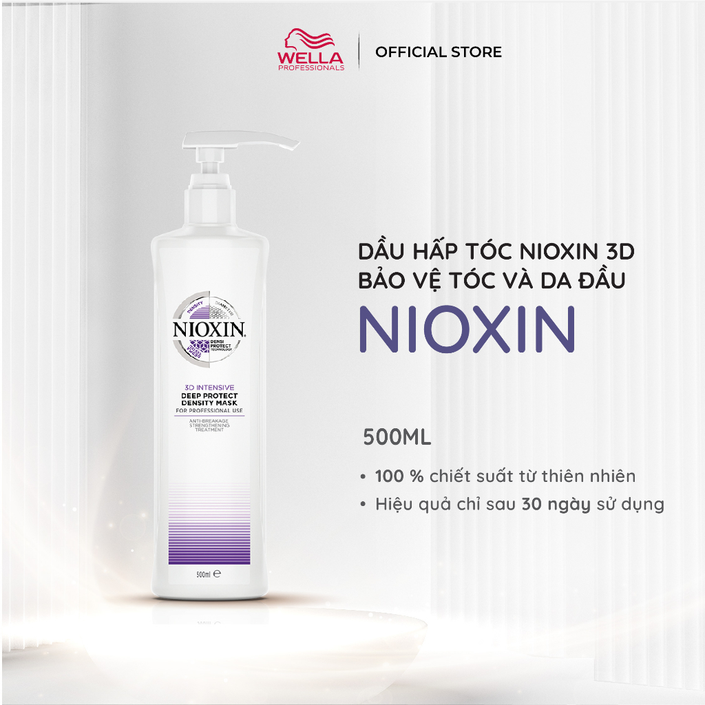 Dầu Hấp Tóc Nioxin 3D Bảo Vệ Tóc Và Da Đầu, Giúp Tóc Vào Nếp Mềm Mượt Intensive Deep Protect Density Mask 150ml/500ml