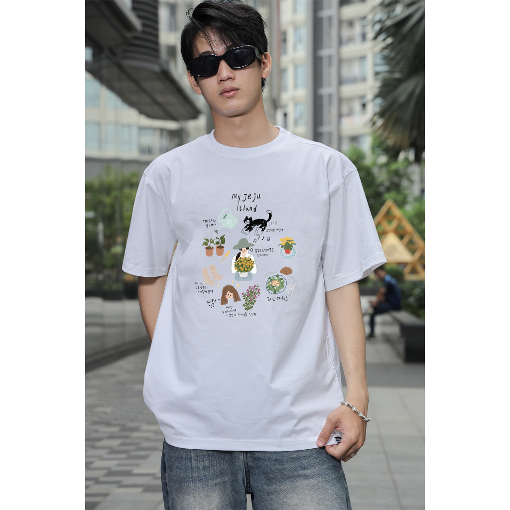 Áo thun form rộng tay lỡ nam nữ Phông Unisex JEJU ISLAND Local Brand Mi Midori