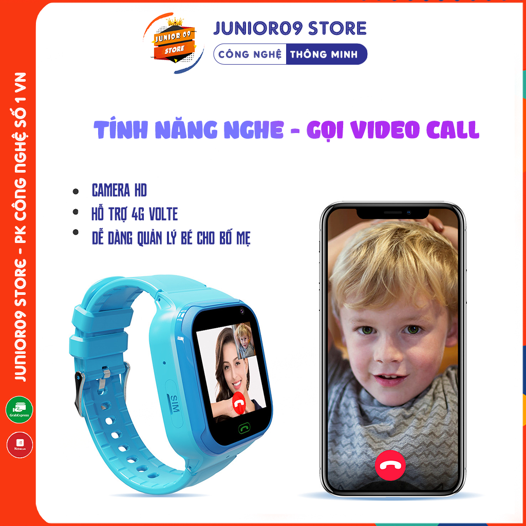 Đồng hồ thông minh Định vị Trẻ em Lắp sim Nghe gọi Video Call Chống nước cho bé trai bé gái JUNIOR09 WATCH KIDS PRO | BigBuy360 - bigbuy360.vn