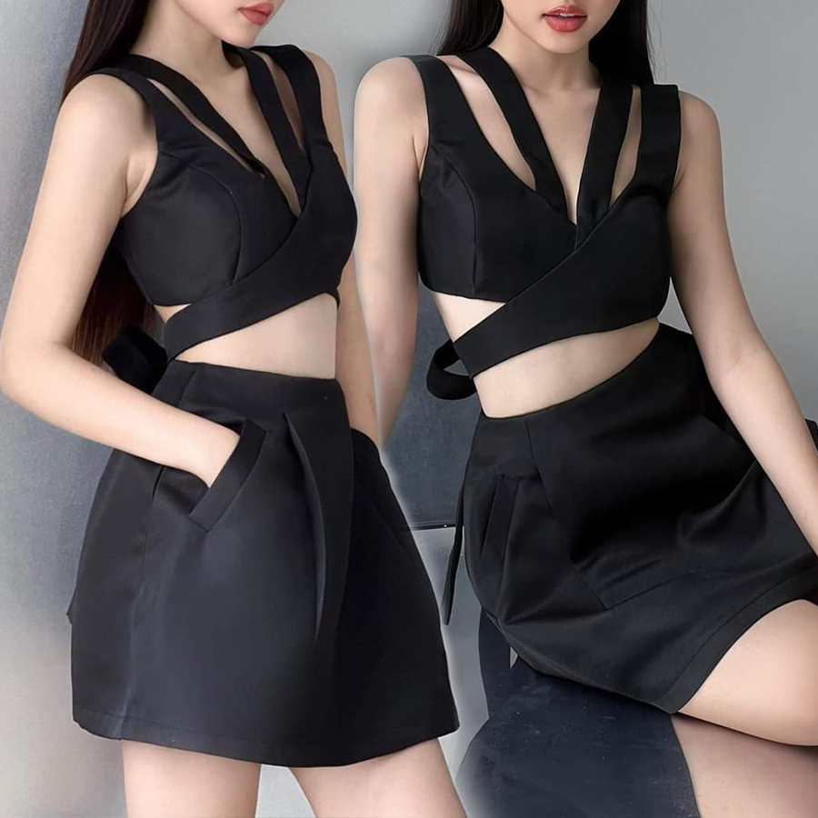 Chân váy ngắn dáng xòe có lót quần