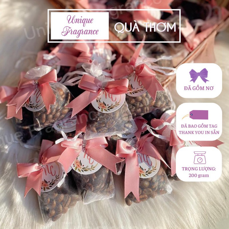 Túi thơm cafe mix nhiều màu - 10 túi - Túi thơm quà tặng - UNIQUE FRAGRANCE