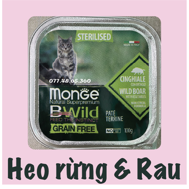 Pate cho mèo Monge 100g - pate Ý - pate cao cấp giành cho Mèo __
