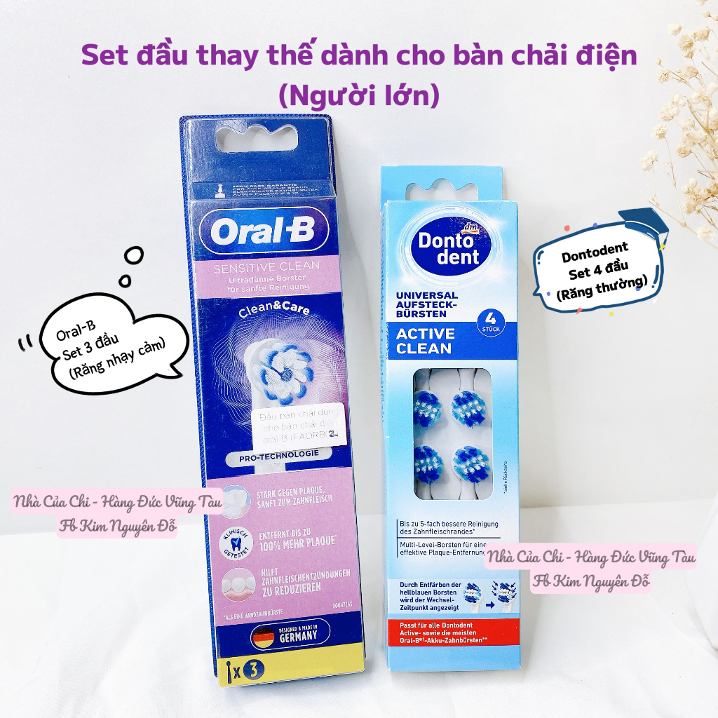 Set đầu thay dùng cho bàn chải điện - hàng Đức